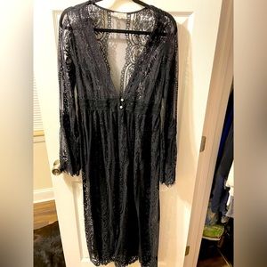 Black lace duster/ cover up